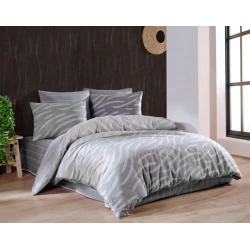 Комплект постельного белья MiraNova Luxury CTS-258, пододеяльник 160x220 см, простыня 180x240 см, 1 шт. наволочка 50x70 см, односпальный, хлопок, серый