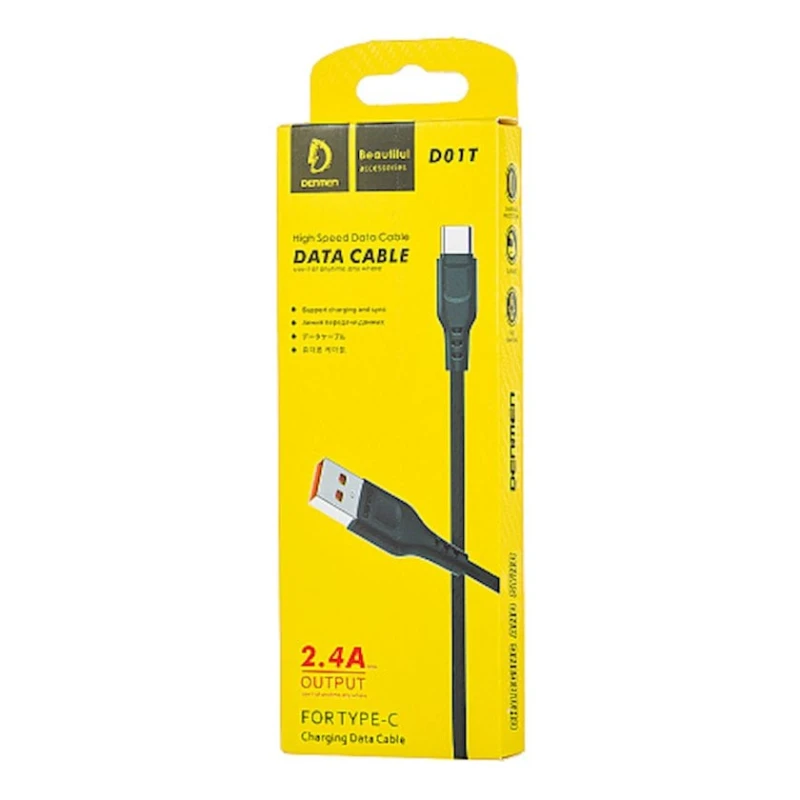 Kабель USB Denmen D01T, Черный