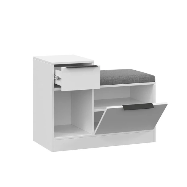 Тумба для обуви Art Mebel, ЛДСП, белая, 35х60х90 см Тумба для обуви Art Mebel, ЛДСП, белая, 35х60х90 см