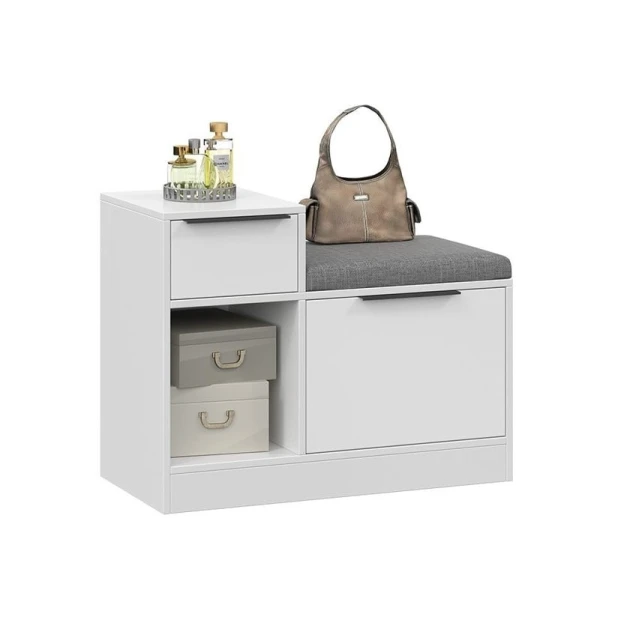 Тумба для обуви Art Mebel, ЛДСП, белая, 35х60х90 см Тумба для обуви Art Mebel, ЛДСП, белая, 35х60х90 см