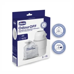 Мусорная урна для подгузников Chicco Odour Off, серая