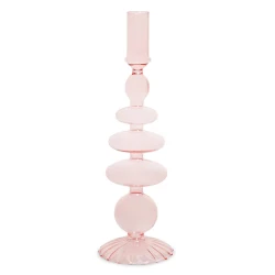 Şamdan Hom-me 27.3 sm, şüşə, açıq çəhrayı