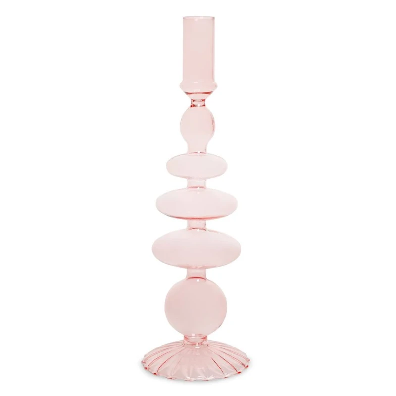 Şamdan Hom-me 27.3 sm, şüşə, açıq çəhrayı Şamdan Hom-me 27.3 sm, şüşə, açıq çəhrayı