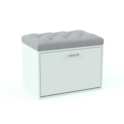 Тумба для обуви Art Mebel 84, ламинат, белая, 45х60х30 см Тумба для обуви Art Mebel 84, ламинат, белая, 45х60х30 см