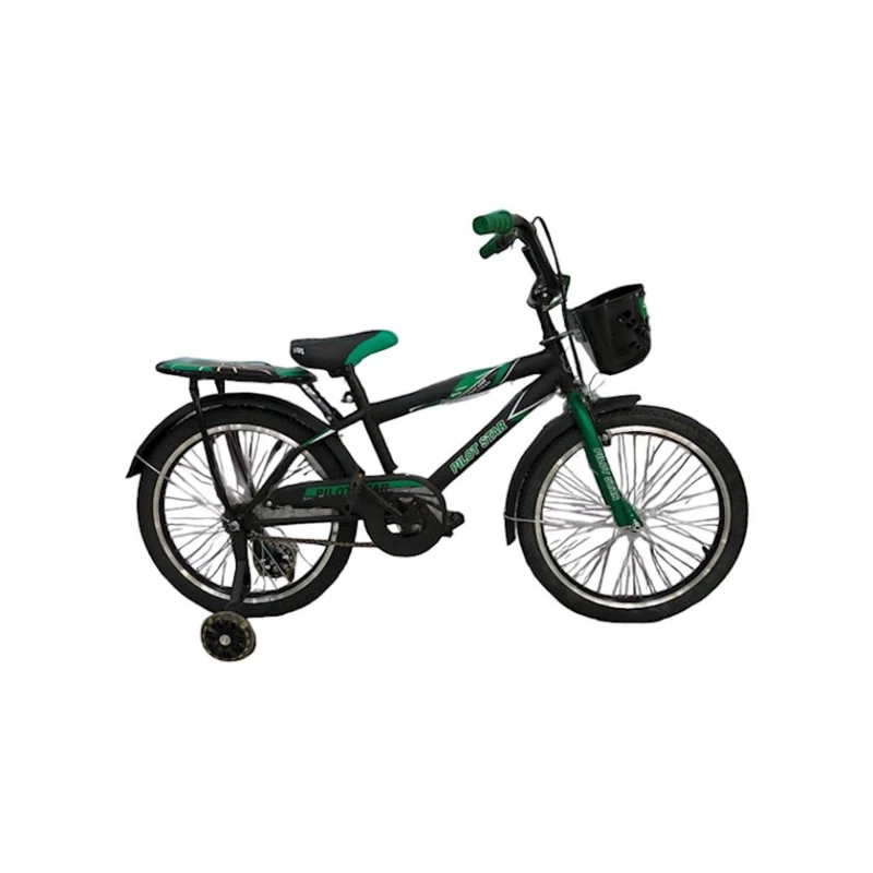 Велосипед детский 1028, 4-6 лет (черный/зеленый)