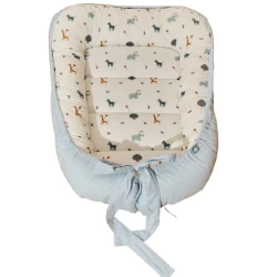 Матрас-кокон Funnababy Zoo, синий, 60x75 см