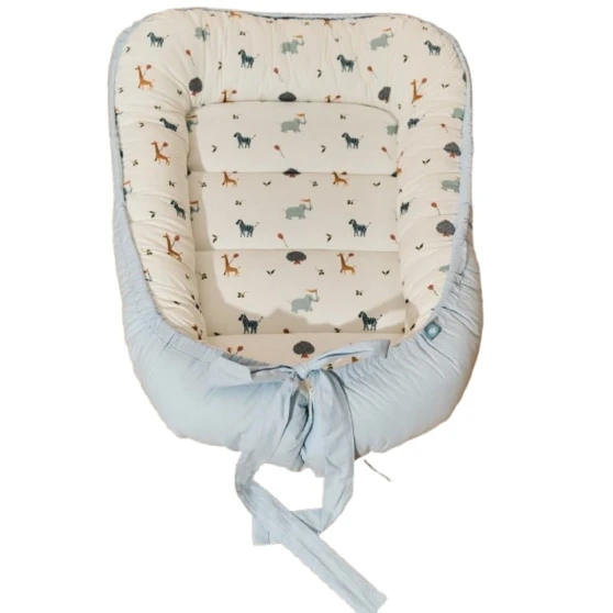 Матрас-кокон Funnababy Zoo, синий, 60x75 см Матрас-кокон Funnababy Zoo, синий, 60x75 см