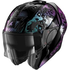Motosikl dəbilqəsi Shark Evo ES K-Rozen, ölçü M, qara/bənövşəyi