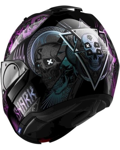 Motosikl dəbilqəsi Shark Evo ES K-Rozen, ölçü M, qara/bənövşəyi