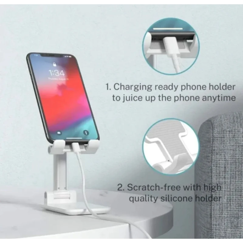 Настольный держатель F35, 10.5x6.4x15.5 см, белый Настольный держатель F35, 10.5x6.4x15.5 см, белый