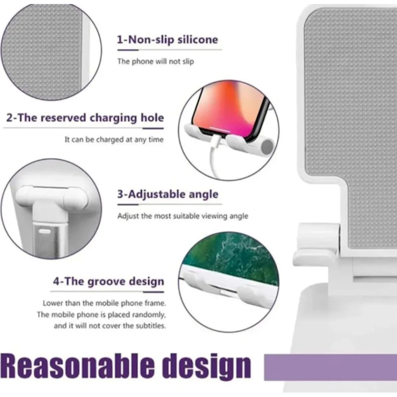 Настольный держатель F35, 10.5x6.4x15.5 см, белый Настольный держатель F35, 10.5x6.4x15.5 см, белый