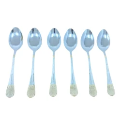 Nahar qaşığı dəsti K100B, 6 parça, 20 sm, gümüşü