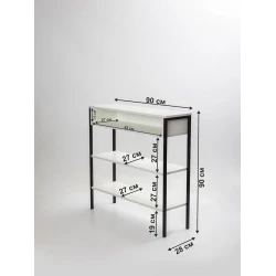 Консоль 28x90x90 см, ЛДСП, белая Консоль 28x90x90 см, ЛДСП, белая