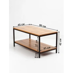 Журнальный стол 42x45x90 см, ЛДСП, коричневый Журнальный стол 42x45x90 см, ЛДСП, коричневый