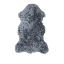 Çarpayı yanı xalça 0002, təbii, 80х150, keçi dərisi, boz