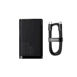 Внешний аккумулятор Baseus Power Station 4 Hybrid GaN Power Bank Adaptor 10000mAh 87W CN, Черный