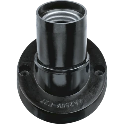 Патрон электрический Navigator NLH-BL-W1-E27, Карболит, Черный