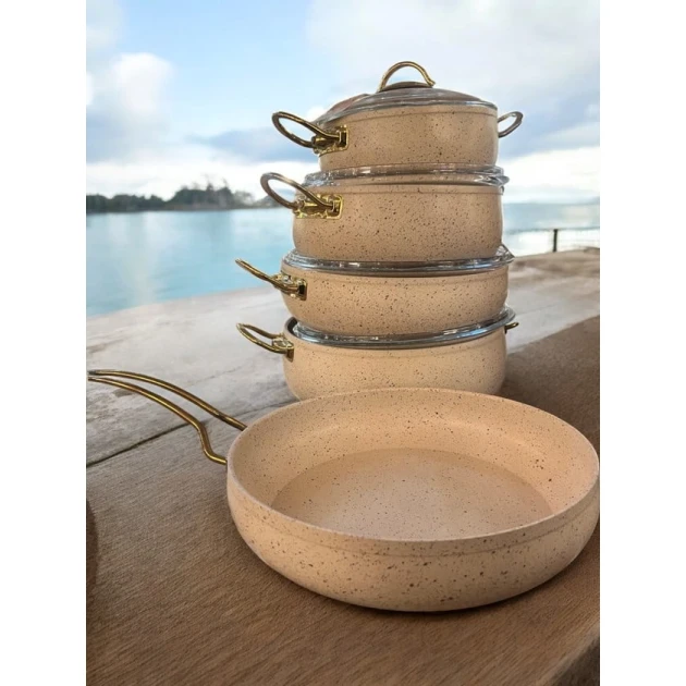 Qazan dəsti sweet-maxi 20/05, bej, 9 parça