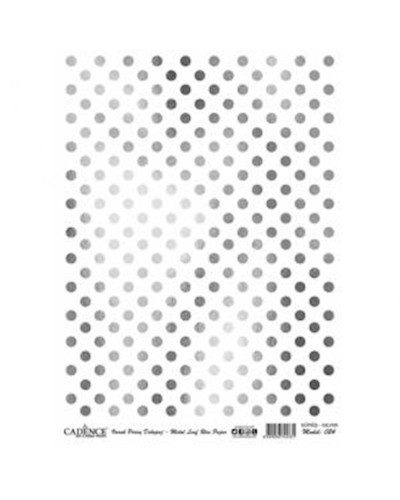 Dekupaj üçün düyü kağızı Cadence Metal Leaf Rice Paper Silver 024
