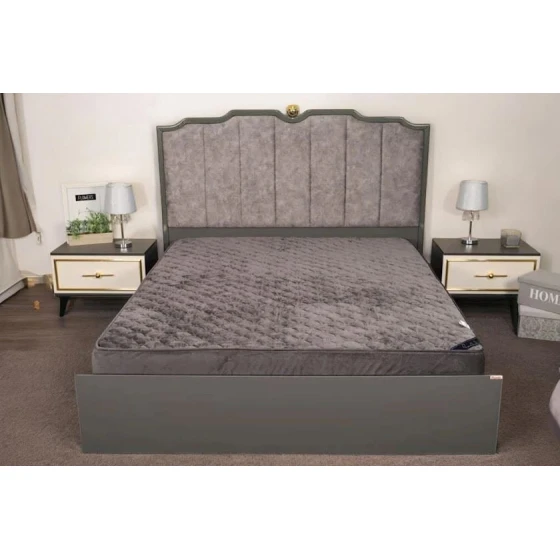 Наматрасник защитный Narlı 000696, односпальный, велюр, коричневый, 100x200 см