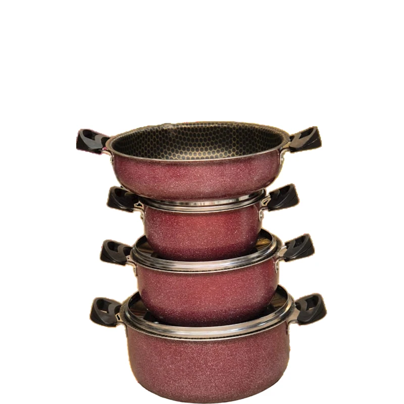 Qazan dəsti Sac CH-0015, qırmızı, 4 əd Qazan dəsti Sac CH-0015, qırmızı, 4 əd