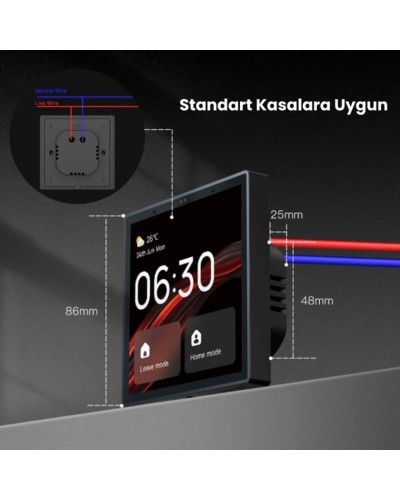 Simsiz idarəetmə paneli Novato Tuya ZKP-01