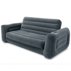 Надувной диван Intex, двухместный, 203.2х223.5х66 см, серый