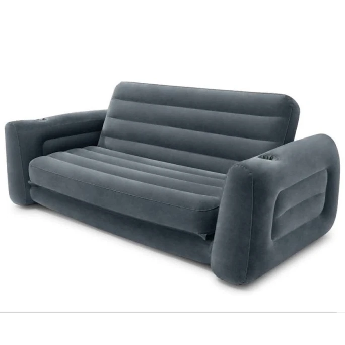 Надувной диван Intex, двухместный, 203.2х223.5х66 см, серый Надувной диван Intex, двухместный, 203.2х223.5х66 см, серый