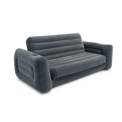 Надувной диван Intex, двухместный, 203.2х223.5х66 см, серый