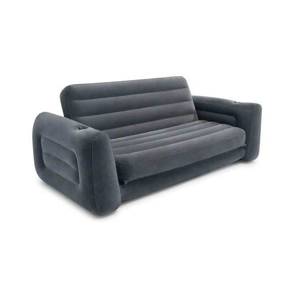Надувной диван Intex, двухместный, 203.2х223.5х66 см, серый Надувной диван Intex, двухместный, 203.2х223.5х66 см, серый