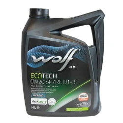 Моторное масло Wolf EcoTech 0W-20 SP/RC D1-3, 4 л