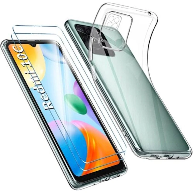 Çexol Silicone Case RA-00002565 Xiaomi Redmi 10 C üçün, şəffaf