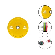 Disk Ironflex 1573/1 20 kq, dəmir/PVC, dəliyin diametri 50 mm, sarı