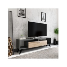 TV üçün tumba Ev Plus 12115862, LDSP, antrasit/qəhvəyi, 150x30x45 sm