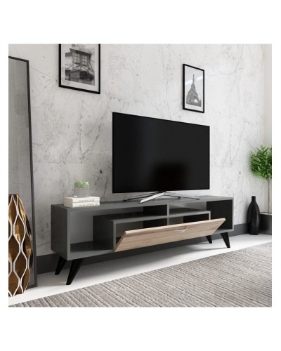 TV üçün tumba Ev Plus 12115862, LDSP, antrasit/qəhvəyi, 150x30x45 sm