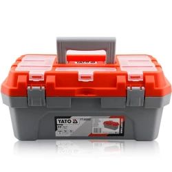 Ящик для инструментов Yato YT-88881, 42x21x19.5 см, серый/красный