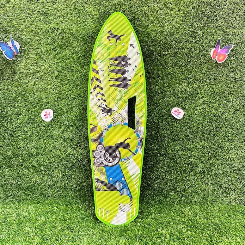 Пенни борд M2773_2, пластик, черный/зеленый Пенни борд M2773_2, пластик, черный/зеленый