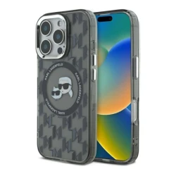 Чехол Karl Lagerfeld Black Magsafe для iPhone 16 Pro Max, Черный