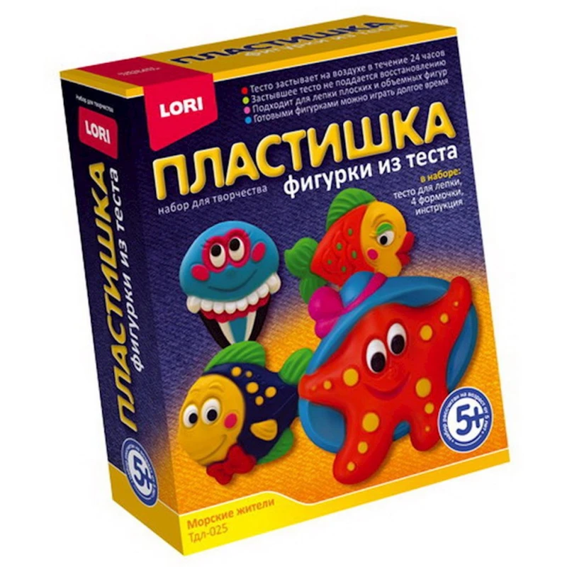 Набор для изготовления фигурок из массы для лепки Lori Морские жители Набор для изготовления фигурок из массы для лепки Lori Морские жители