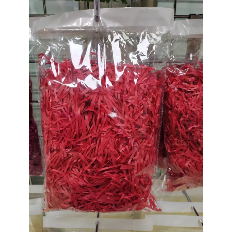 Наполнитель для подарочных коробок,бордовый,нарезанная бумага (111200)