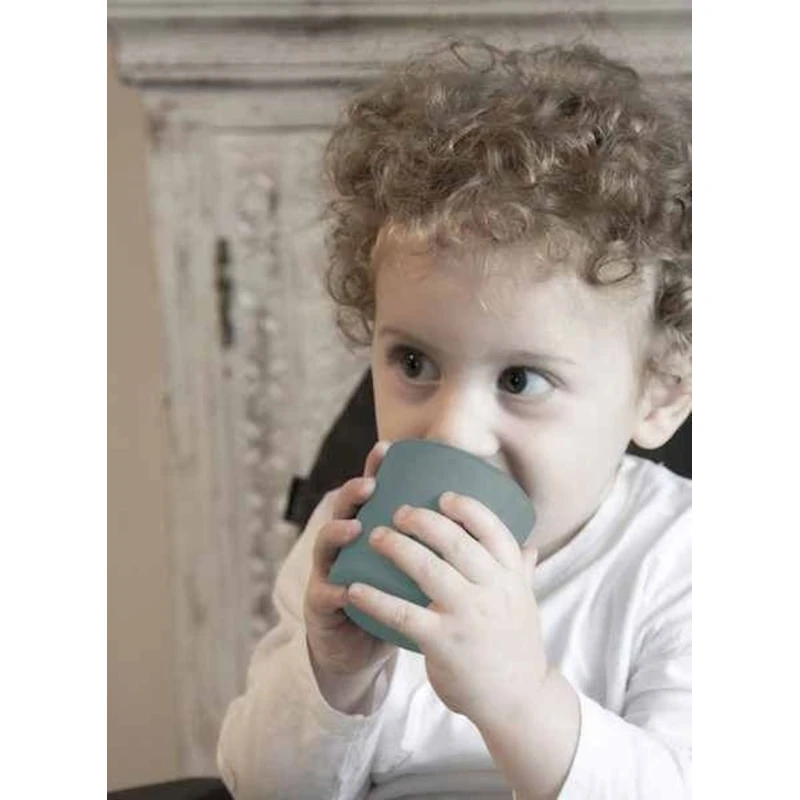 Чашка Babyjem, 9x7 см, 150 мл, силикон, 4+ мес, зеленая