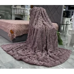 Плед-покрывало MiraNova SF-321, фиолетовое, 160×220 см