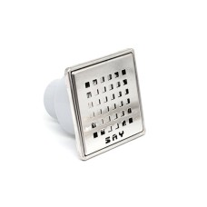 Yerüstü trap TM.17962, alt çıxışlı, paslanmayan polad, 10x10 sm