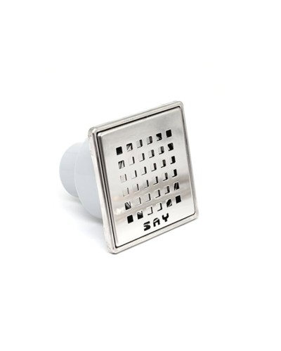Yerüstü trap TM.17962, alt çıxışlı, paslanmayan polad, 10x10 sm