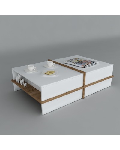 Jurnal masası ev_12116172, laminat, ağ, 90x60x35 sm