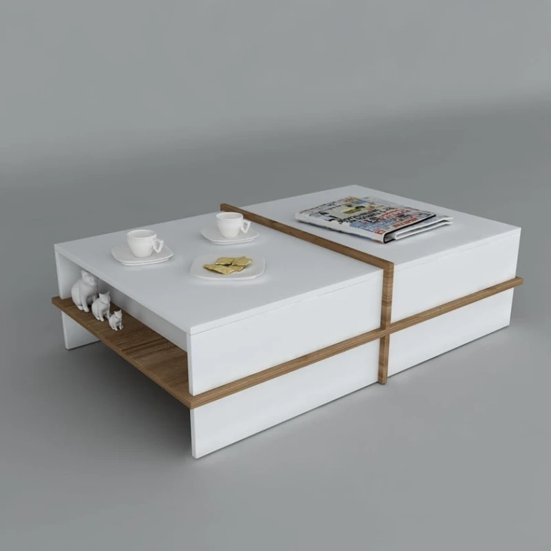 Журнальный стол ev_12116172, ламинат, белый, 90x60x35 см Журнальный стол ev_12116172, ламинат, белый, 90x60x35 см