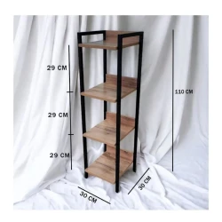 Stellaj 3563_LoftAlis3HighVotan, 30x30x110 sm, LDSP, qəhvəyi