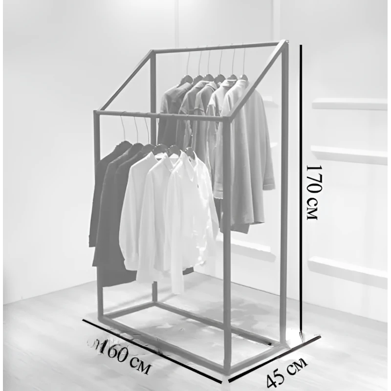 Вешалка-стойка 3563_M2ReylBl Черный, железо, 170x45x160 см