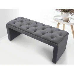 Скамейка 32, ткань, серый, 40x35x80 см