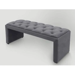 Скамейка 32, ткань, серый, 40x35x80 см